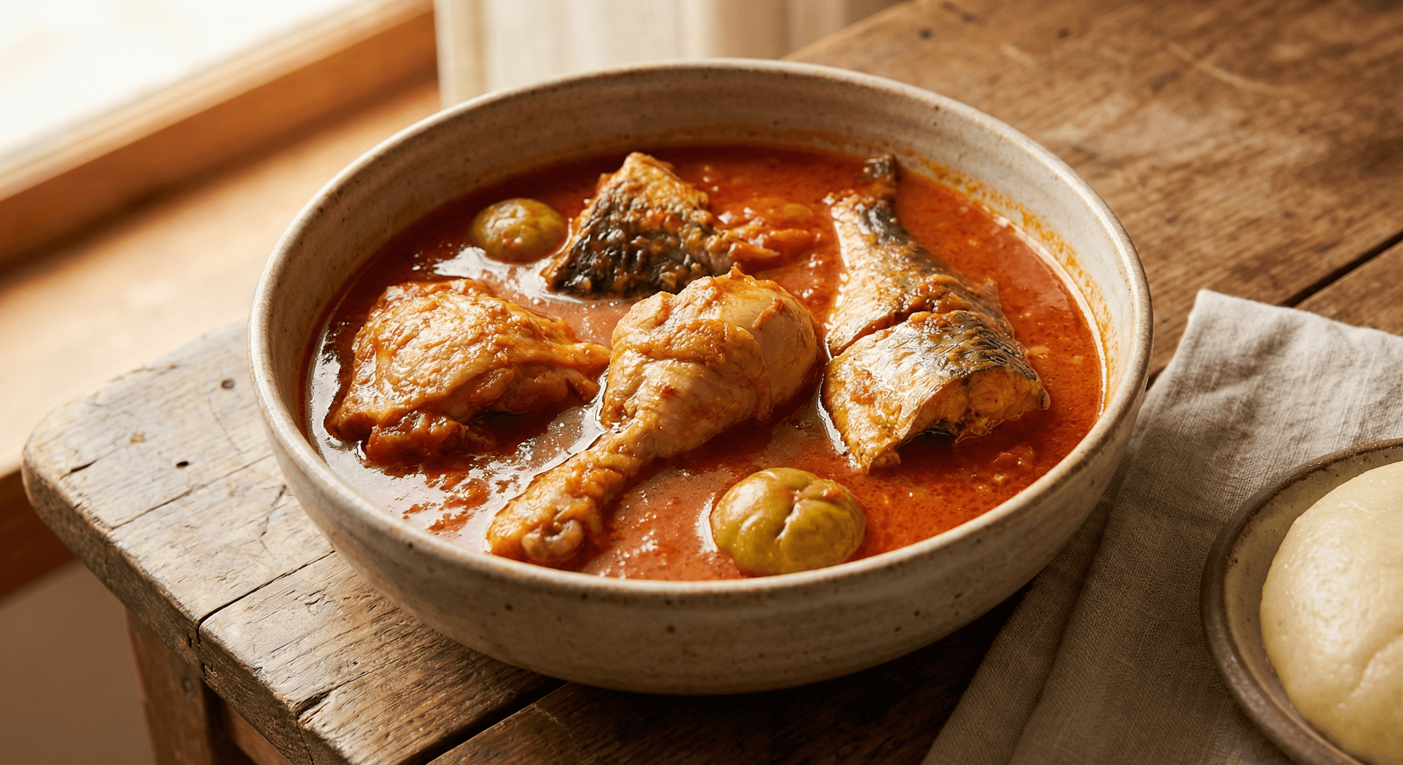 Light soup with fish or meat