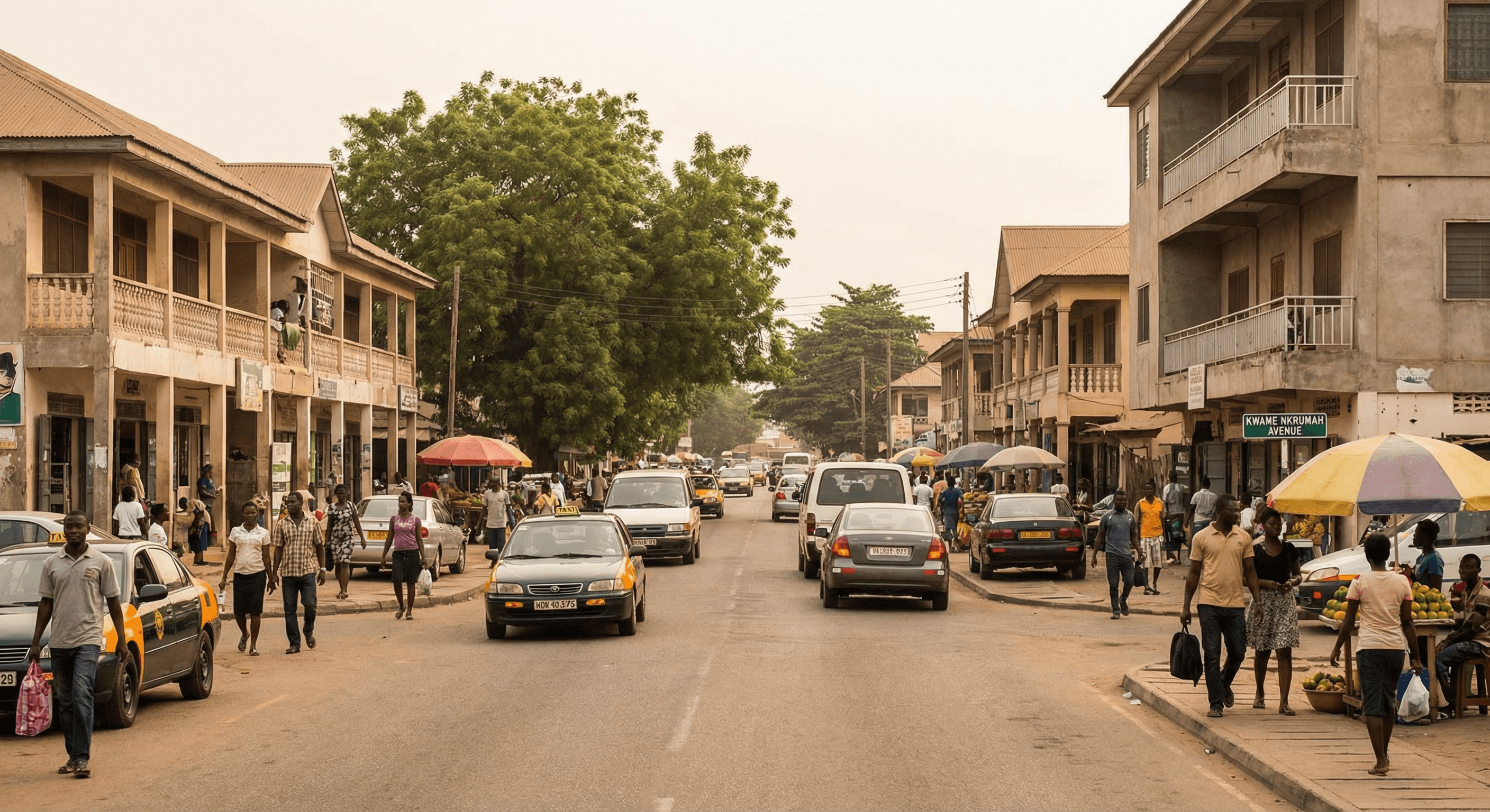 Accra Ghana city street scene – urban travel safety